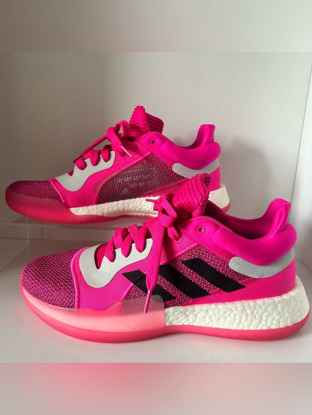 adidas Hot Pink and Black Athletic Sneakers
